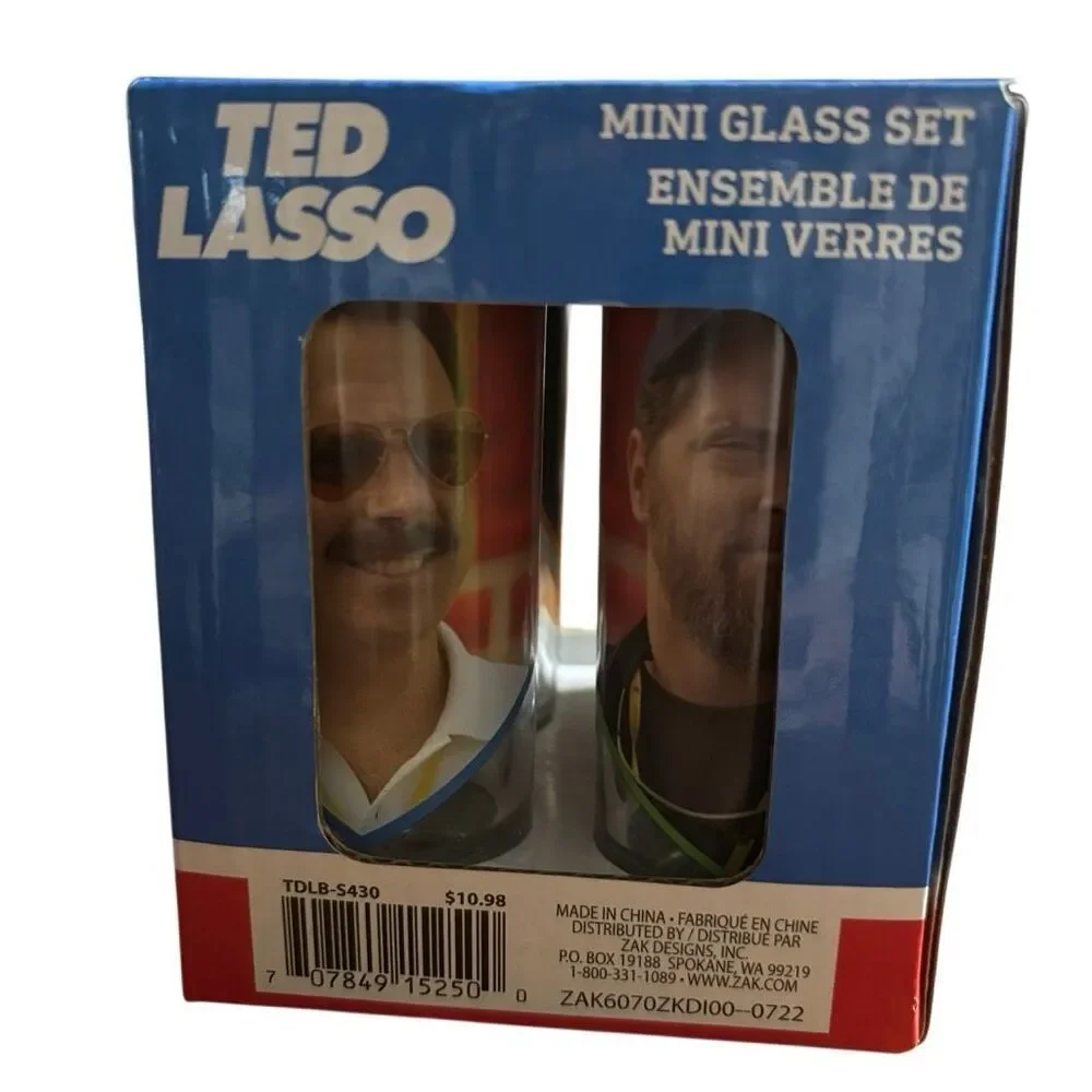 Ted Lasso Mini Glass Set Of 4 2oz Shot Glasses *New*